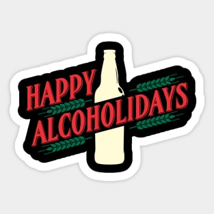 Happy Alcoholidays Sticker